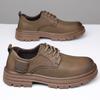 Men's Shoes 2025 Autumn and Winter New Casual British Cowhide Leather Shoes Low-top Tooling Martin Boots Trendy Shoes Men