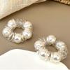 Elastic Telephone Line Hair Rope Korean Style Pearl Ponytail Holder Transparent Hair Ring  Wedding