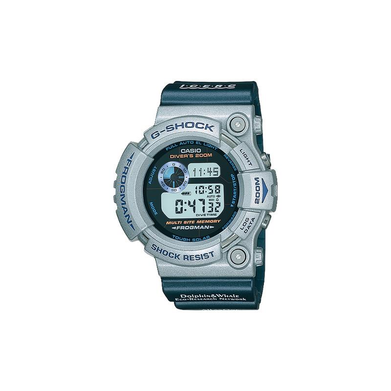 

Casio CASIOG-SHOCK FROGMAN series 200 meters waterproof quartz movement resin strap Japanese and Korean watch men s watch blue dial GW-200K-2JR синій