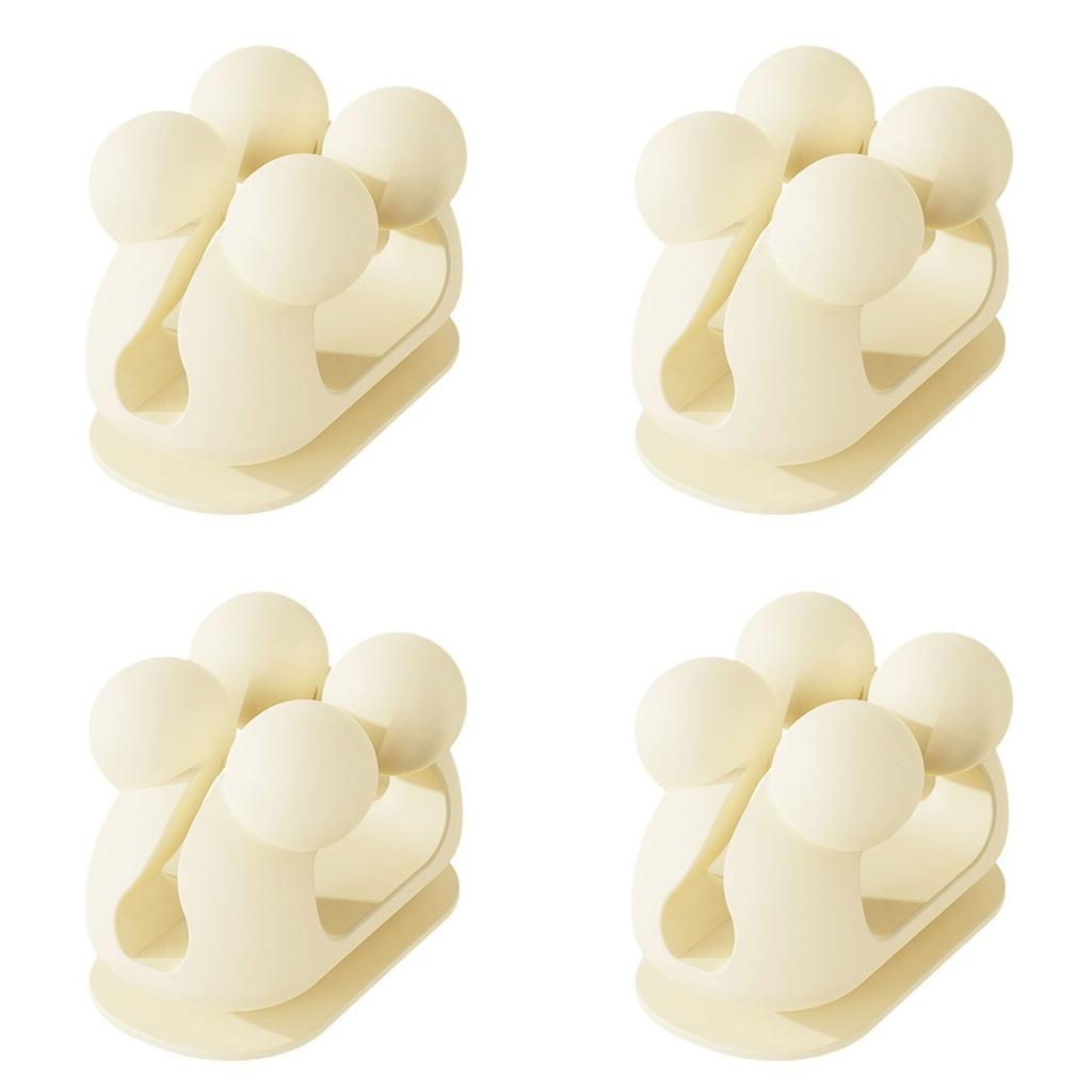 4pcs Strong Adhesive Silicone Wall Hooks Adhesive Silicone Hooks Wall Mounted Hangers For Convenient Storage In Any Room