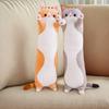 50/70cm Funny Joy Cute Soft Long Cat Plush Toys Pause Office Nap Pillow Bed Sleep Home Decor Doll for Kids Girl Gift