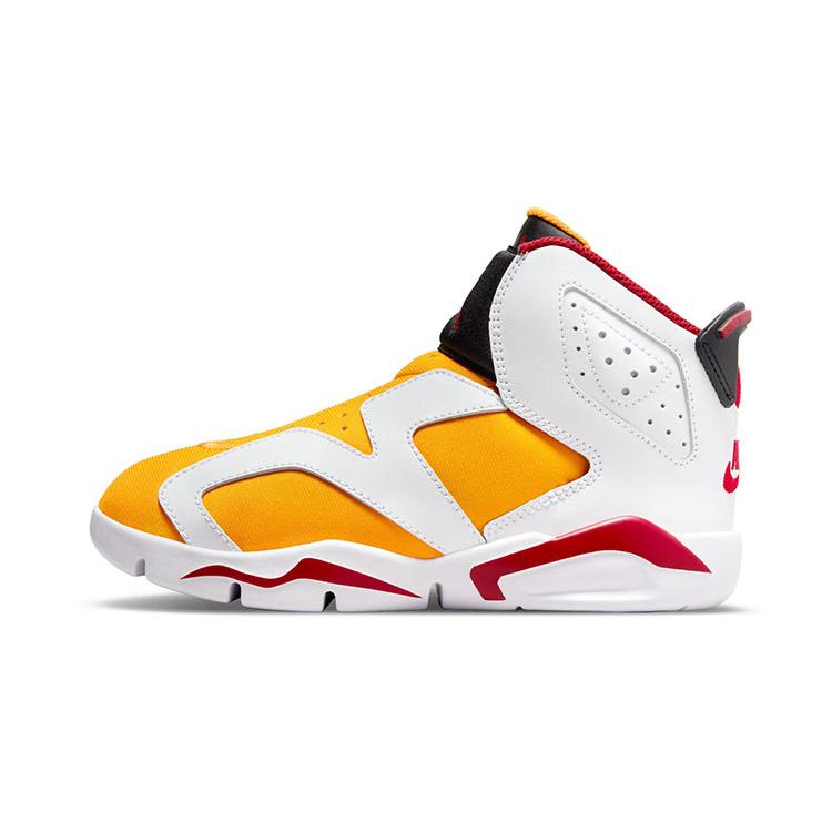 

Jordan Air Jordan 6 Mid top Children s Basketball Shoes White Yellow Children Aged 3 7 Years Old DR8497-761 28