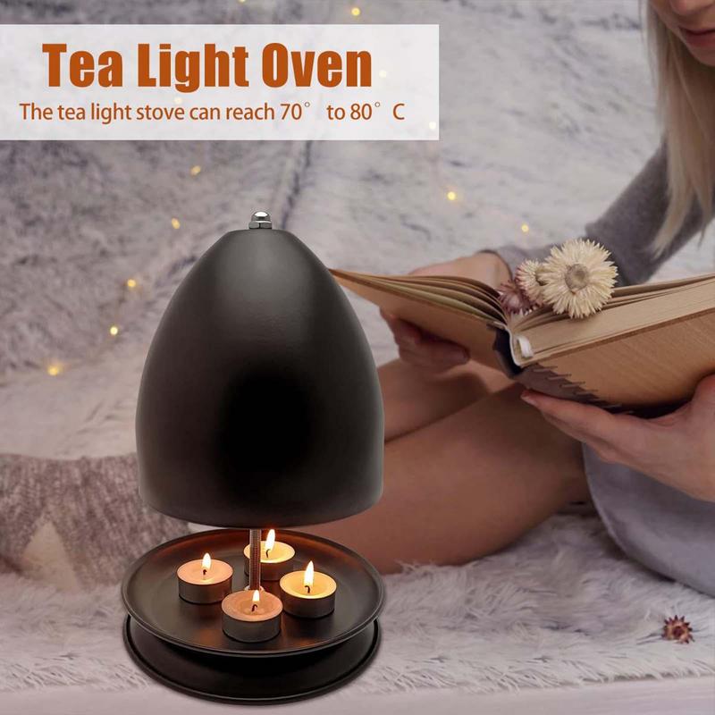 Radiador de Parede Dupla Inverno Quente Aquecimento de Lareira Sem Eletricidade Forno para Velas Rechaud Aquecedor de Velas Rechaud Cera de Chá