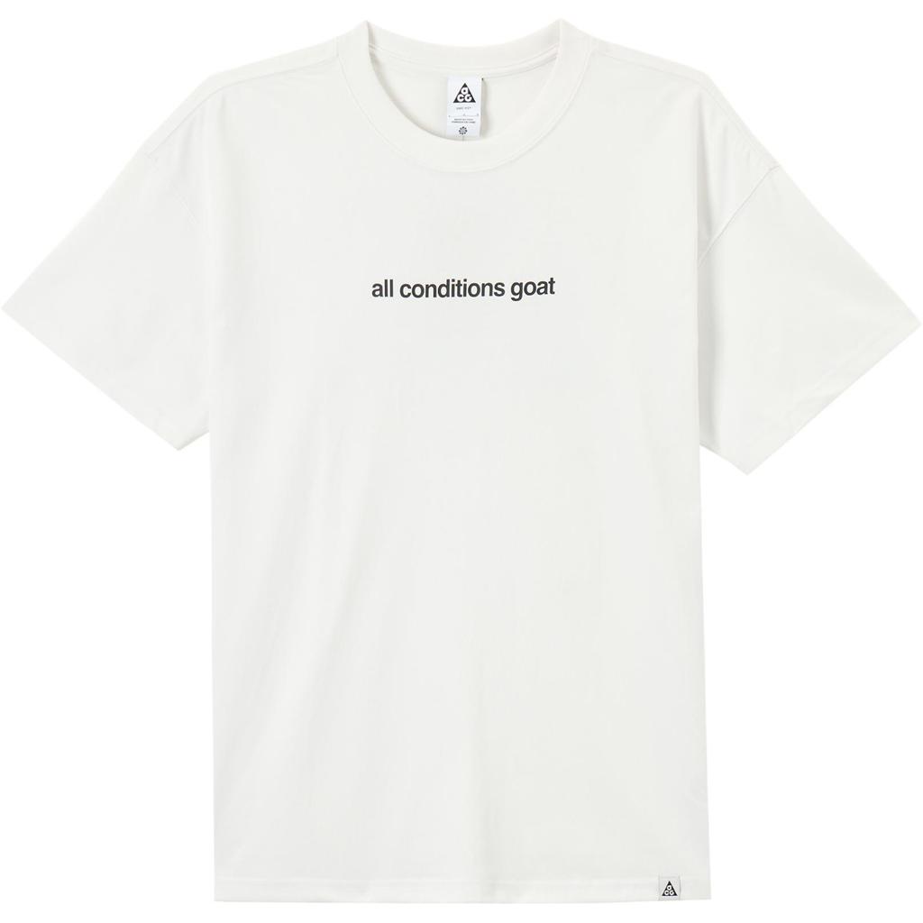Nike ACG Dri-FIT Haft Literowy Wzór Zwierzęcy Szybkoschnący Nadrukowany T-shirt z Okrągłym Dekoltem Męski Top Mountain-White FV3493121