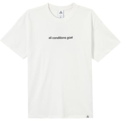 ACG Dri-FIT Letter Embroidery Animal Pattern Quick-Dry Printed Crew Neck T-Shirt Men Tops Mountain-White FV3493121