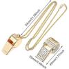 Gold Plated Rhinestone Whistle Long Sweater Chain Necklace For Women Jewelry Gifts