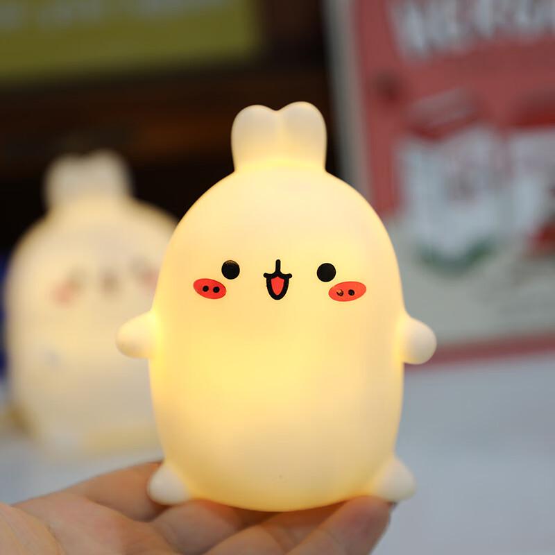 Różowa Lampka Nocna NuFeng z Królikiem