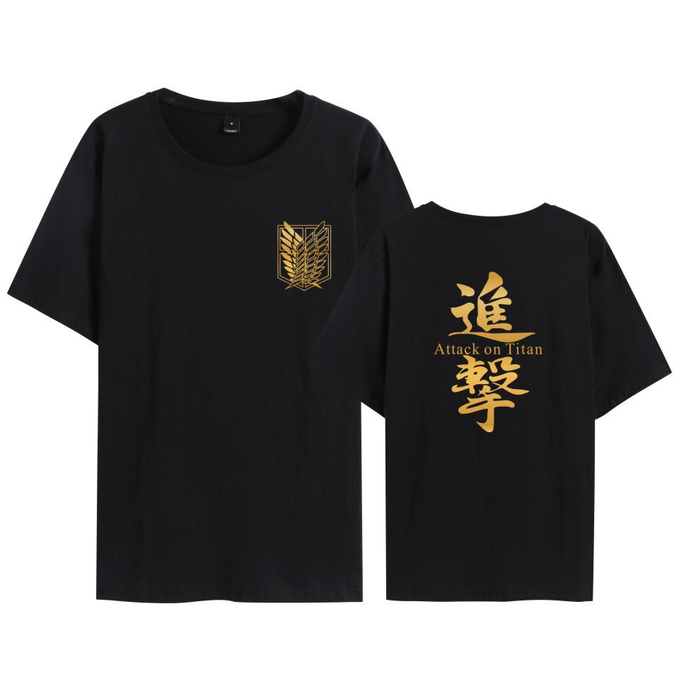 Attack on Titan Survey Corps Wings of Freedom T-Shirt - Mikasa & Eren Short Sleeve Jacket