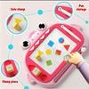 Cute Dinosaur Magnetic Drawing Board for Toddlers, 4-Color Erasable Doodle Pad with Stamps, Educational Toy for Kids