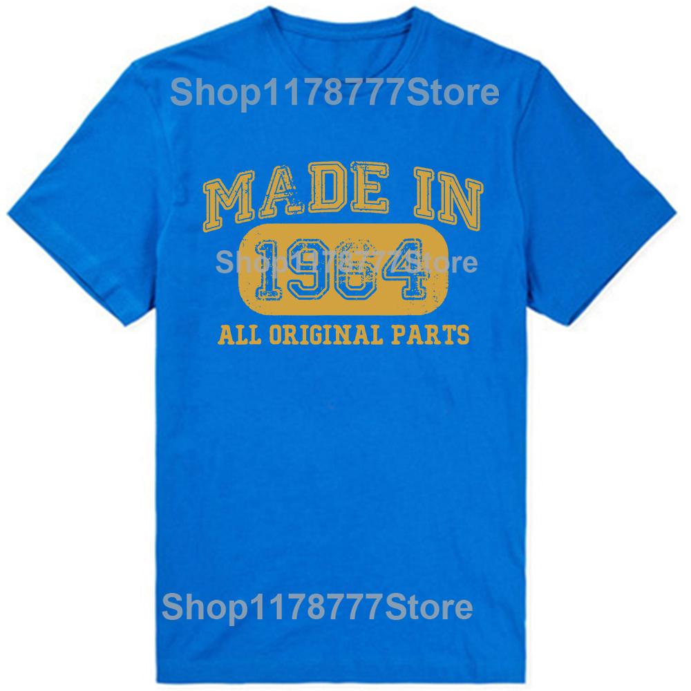 New Men Made in 1964 Birthday Gifts 62 Years Old Bday T Shirt Casual Tee shirt Casual Short Sleeve Vintage Couples TShirt