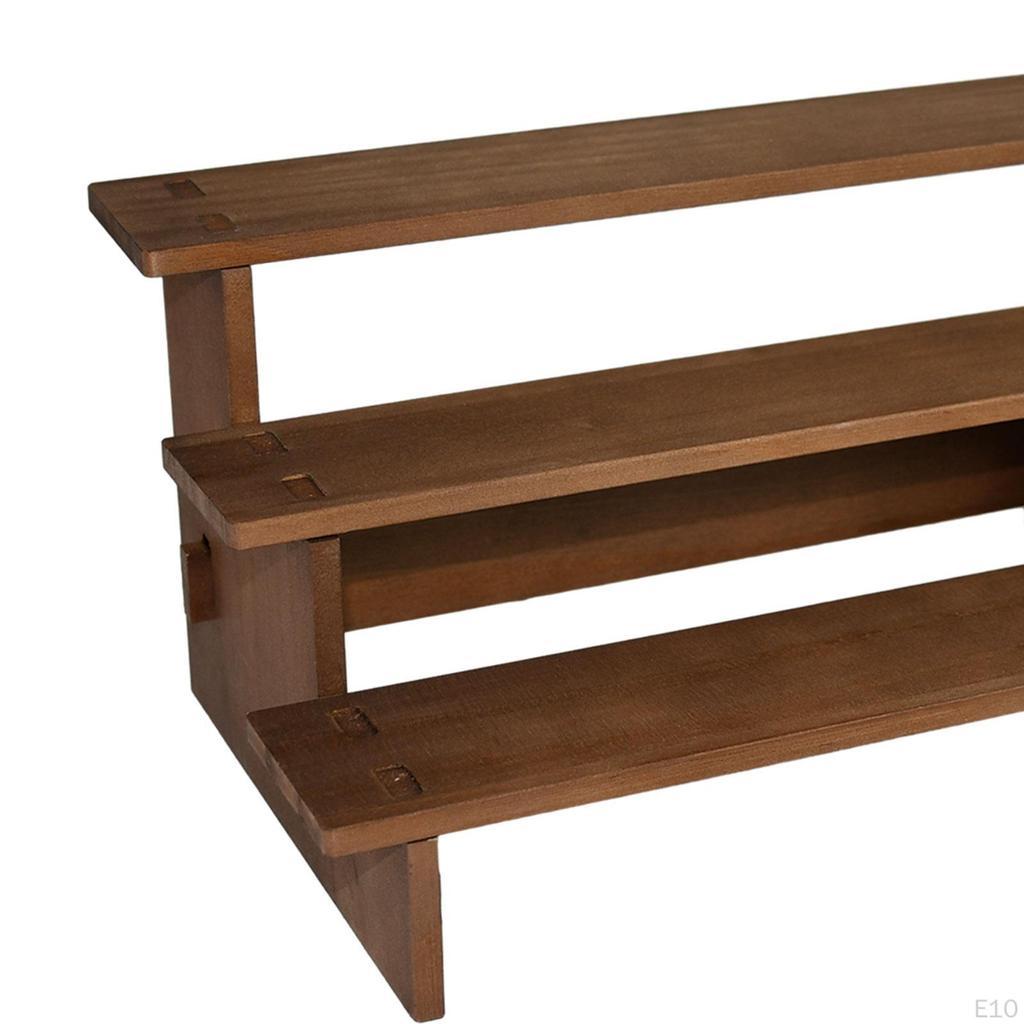Collectibles Wood Display Stand Riser Jewelry Rack Showcase Fixtures For Figures Toys Crafts