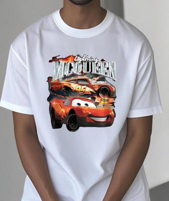Cars Lightning McQueen Vibrant T-Shirt,Soft Breathable & Fade Resistant, Classic Fit for Daily Casual Wear