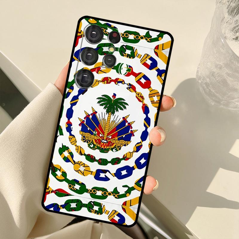 Haiti Haitian Flag Case For Samsung Galaxy S22 Ultra S20 FE Note 20 Note 10 S8 S9 S10 Plus S21 Ultra Cover