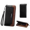 Baellerry Moda Hombre Carteras Largas Diseño Vintage Tarjetero Billetera para Hombre Masculino Cremallera Bolsos de Mano