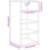 Hanging Cabinet with Shelf Black Oak Effect 30 x 29.5 x 60 cm