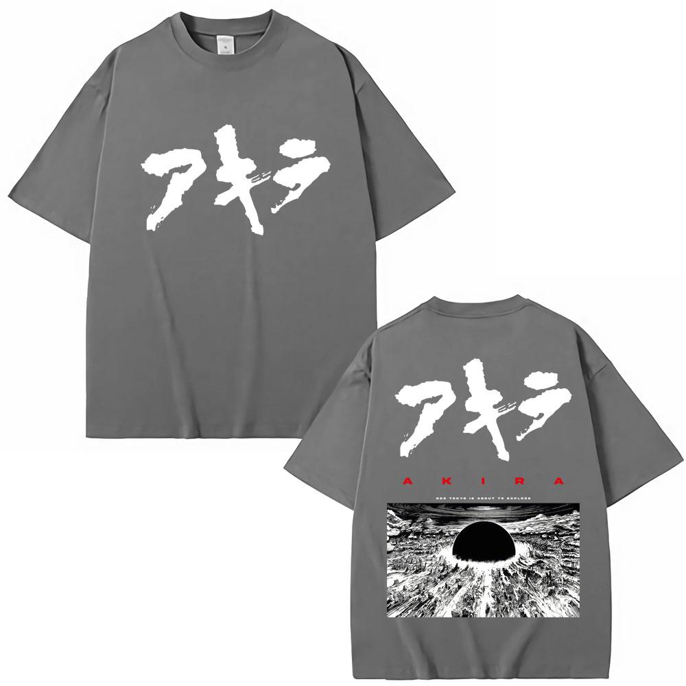 Japanese Anime Akira Tshirt Science Fiction 90s Movie Shotaro Kaneda Harajuku T-shirts Men Women Oversized Cotton T Shirt
