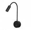 3W Modern Adjustable LED Headboard Reading Lamp Hotel Flexible Goose Neck Bedside Reading Light On Off Switch Wall Lamp