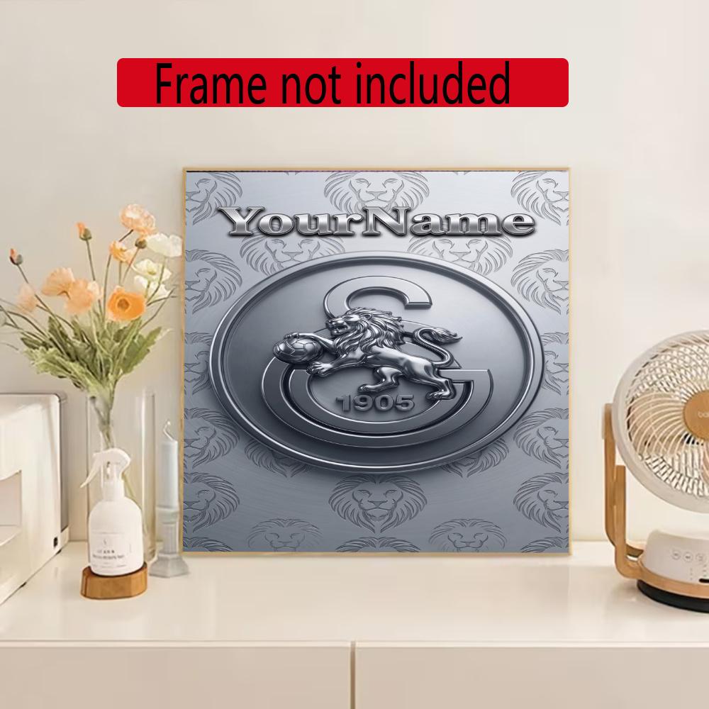 Galatasaray Customize Your Name Diamond Painting Round Diamond Diy Frameless Holiday Artwork Suitable For Home Office Wall Decoration