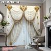 2 Piezas Elegantes Cortinas Blancas Chic Estampadas Cortinas Elegantes Adecuadas Para Dormitorio Baño Sala de Estar Comedor Cocina Estudio