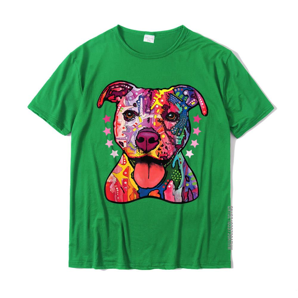 Pitbull Tshirt Rainbow Pitbull Shirt Gifts For Dog Lovers Oversized Group T Shirts Cotton Men Tops Tees Simple Style