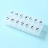 Double row packaging 14 day portable convenient medicine box 7 days a week large capacity drug storage box