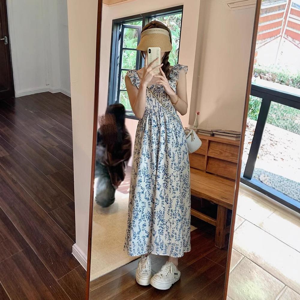 

Женское французское ретро цветочное летнее платье - Сексуальное облегающее платье на бретелях XL