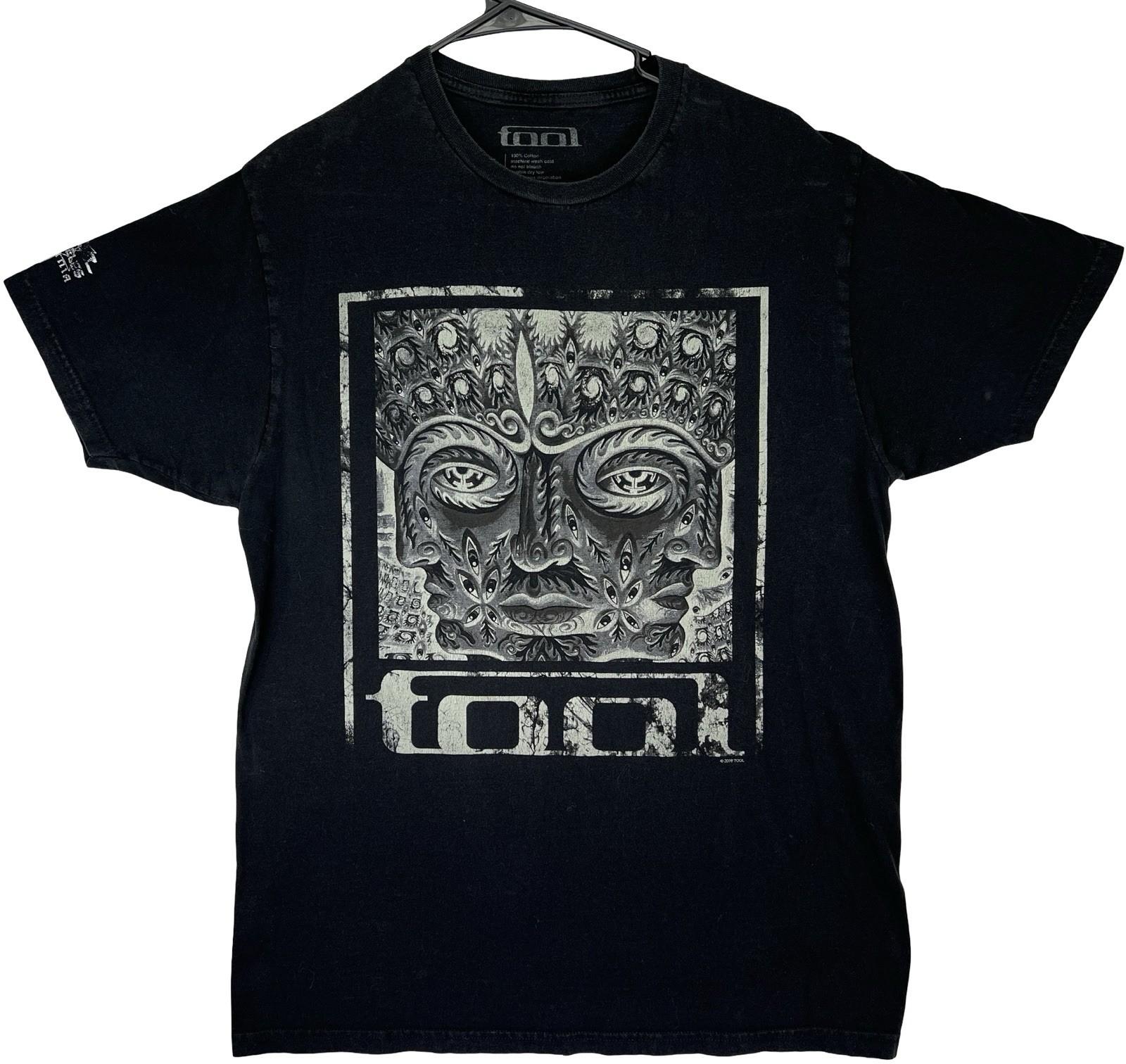 Vintage Tool 10,000 Days Face T Shirt Rock Band Los Angeles Black Large Unisex T-Shirt S