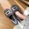 Fashion Thick-Soled Fluffy Shoes For Women'S Velvet Warm Rabbit Fur Cotton Shoes Non-Slip Comfort Women'S Shoes Zapatos De Mujer