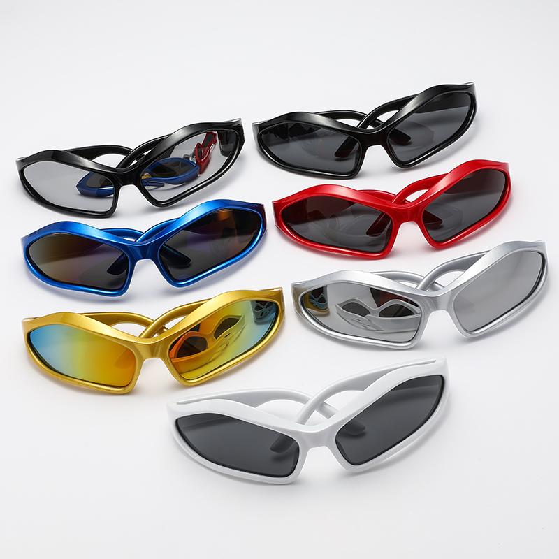 Sports Future Technology Sensation Sunglasses Popular  Oval Sun Glasses Hip Hop Fashion Glasses Female
