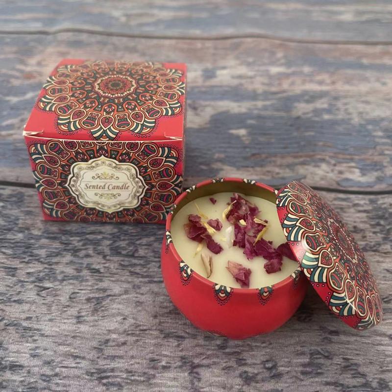 1pc soybean wax dried flower aromatherapy candle birthday gift fragrance