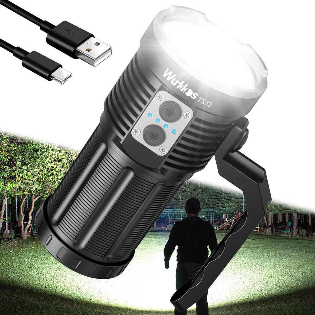 Wurkkos TS32 Rechargeable IP68 12 X 519A and 1 X SFT 40 Emergency Flashlight with Discharge 2 for Camping and Hiking Flashlight, 13,000 Lumens,