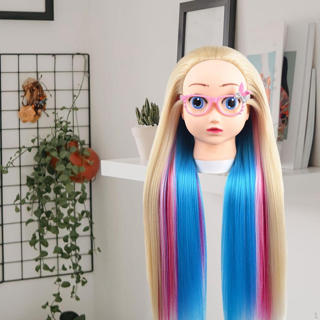 Doll Head Model with Desktop Stand Training Manikin 65cm Cartoon Mannequin for Beauty