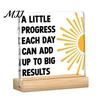 Desktop Spiritual Support Motivational Mental Health Decoration, Acrylic Sign with Wooden Stand, Quote Office Desk Decor, Inspirational Table Ornament