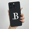 For iPhone 14 Pro Max Case iPhone 14 Plus Phone Case iPhone 14 Pro Cover Cute Couple Initial Letters Square Skin Matte Cover