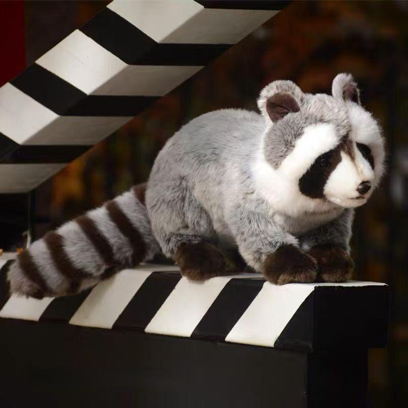 Super Cute Lifelike Raccoon Plush Toy Soft And Adorable Doll Pillow Gift