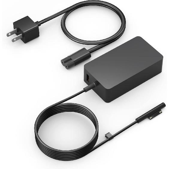65W Surface Pro Laptop Charger for Microsoft Surface Pro 9, 8, 7+, 7, 6, 5, 4, 3, X, Surface Laptop 5 Studio i5 Go 3 2, Surface Go 4 3 2 1, Surface