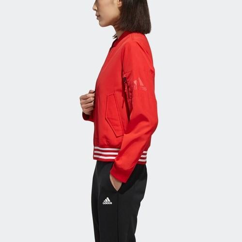 adidas WV 3S Full-Zip Casual Sports Woven Bomber Jacket Women’s Energy Red