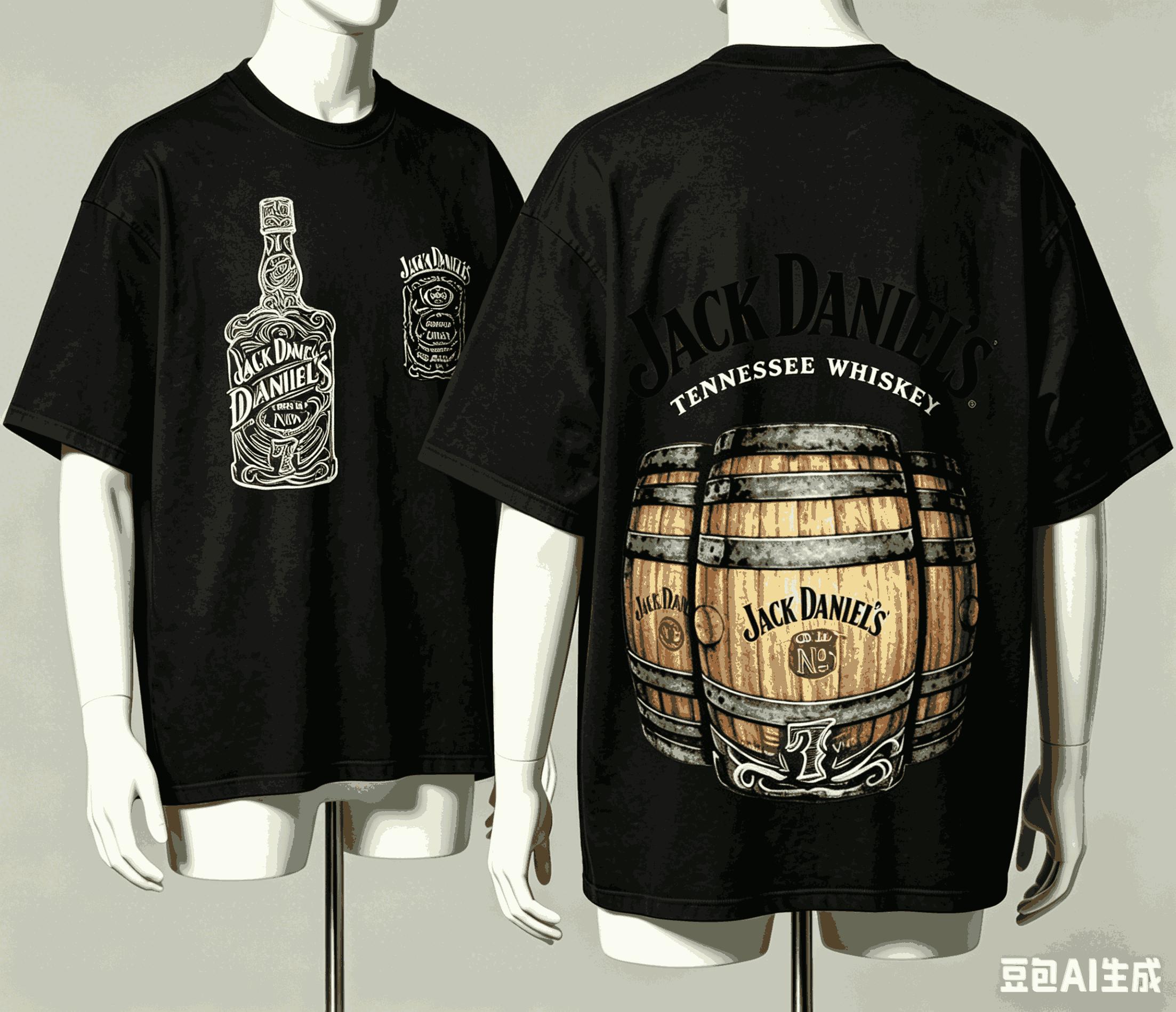 Jack Daniel's für Fan Geschenk T-Shirt Herren Damen Harajuku Oversized Unisex Kurzarm Streetwear hohe Qualität Paare Klassisch weich Retro Mode S gray