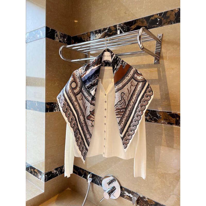 NINA SOLOR Vintage Nomadic Twill Silk Scarf