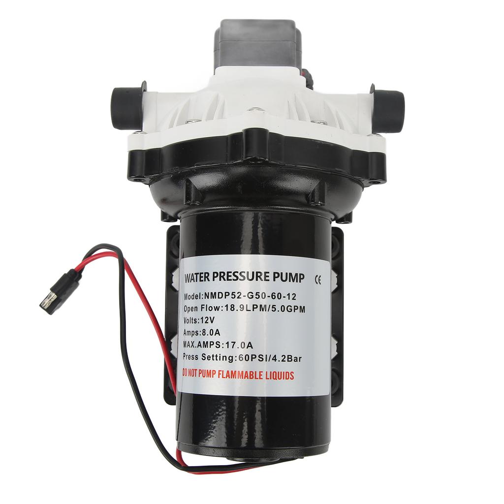 Samozasysająca pompa membranowa 12VDC 18,9LPM 5,0GPM Przepływ znamionowy z bezpiecznikiem 15A do RV Jacht