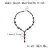 Gothic Red Black Blood-drop Bat Tassel Pendant Necklace Dangle Earrings for Women Halloween Party Jewelry Sets Accessories Gifts