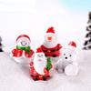 Miniature Landscape Model Cute Christmas Decoration Santa Claus Figurine Xmas Gift Bag Ornament