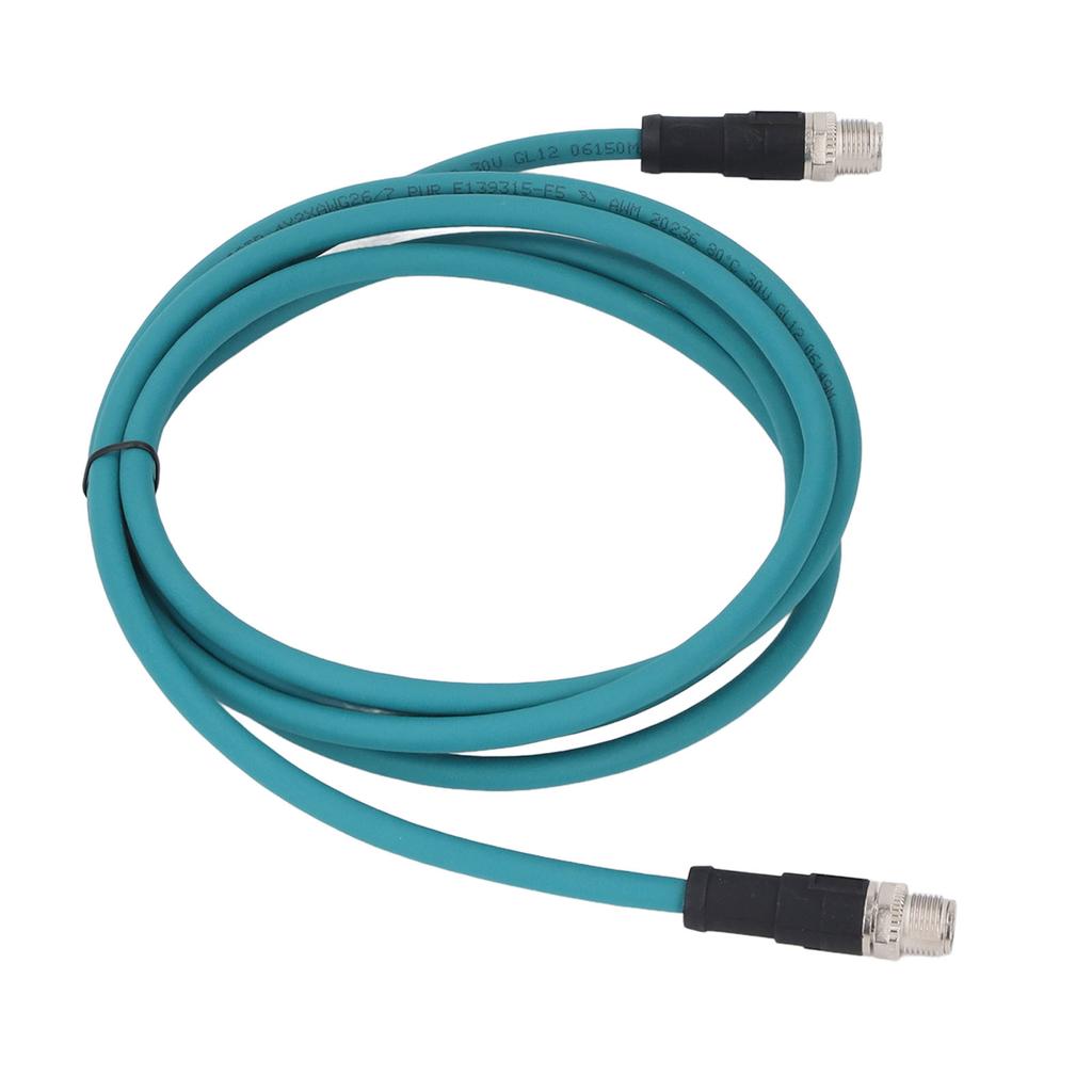 M12 Ethernet Cable 8 Pin X Coded Male to Male CAT6A Network IP67 Water Proof Industrial Supplies