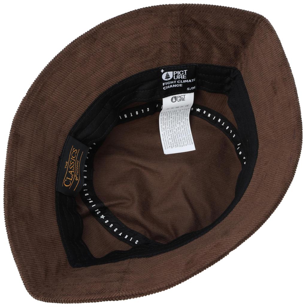Unisex Bucket Hat QORDA Hat Dark Chocolate [Picture] (Corduroy) [SB226P / HAT]