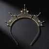 Gothic Spiked Hair Hoop Headpiece Renaissance Cosplay Headband Women Glory Sun Crown  Wedding