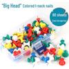 Colored Large T-Pins & Thumbtacks Set: 80 Pcs for Photo Walls & Cork Boards