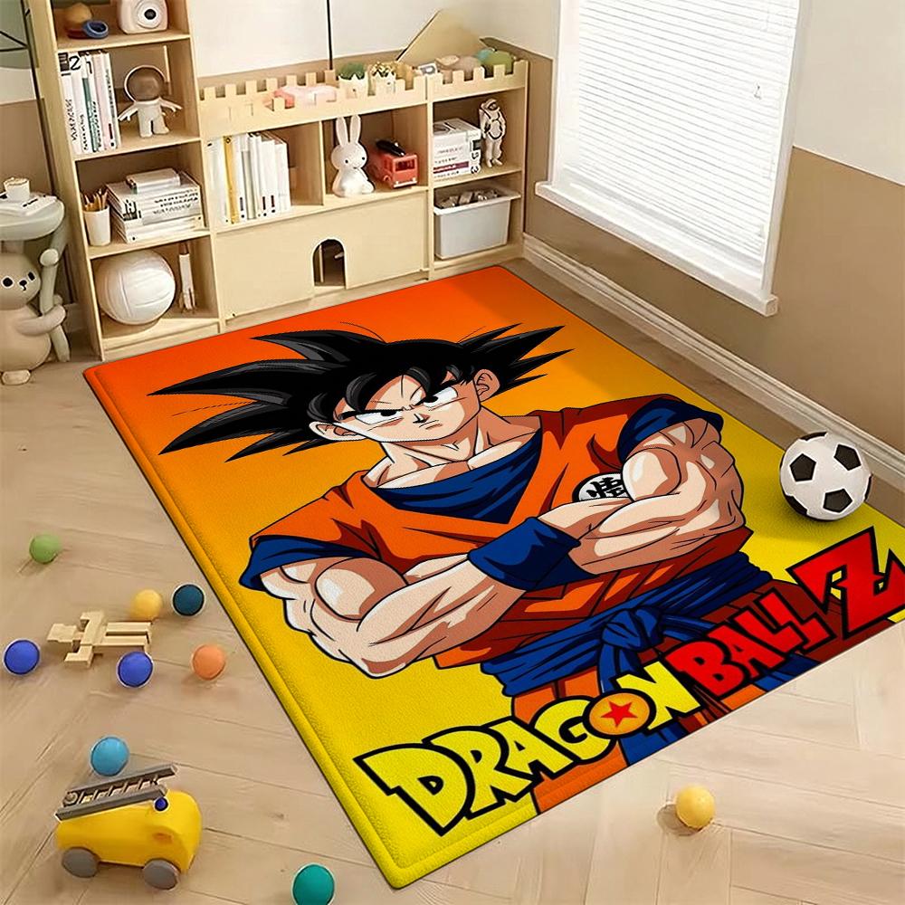 Super Saiyan Goku Patterned Rug Allseason Carpet For Kids Bedroom Play Area Home Decor Valentine'S Day Gift