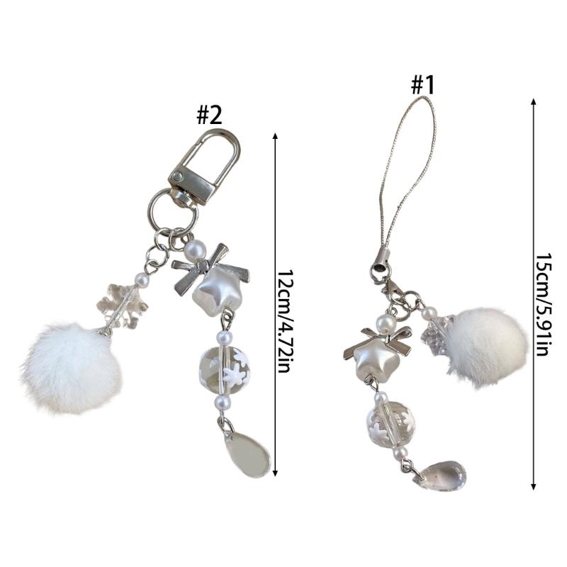 Reusable Snowflake Keychain Adorable Pendant Designs For Phone Bag Holiday Gift Giving