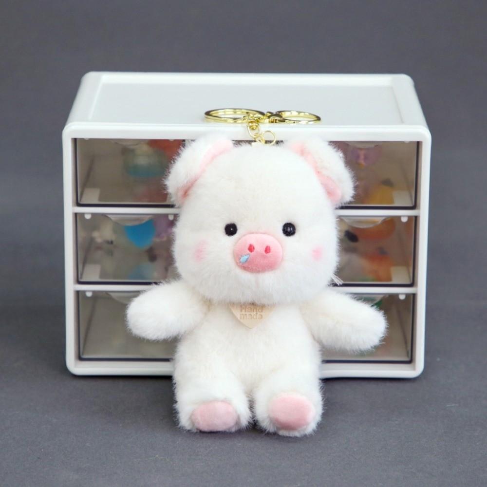 Bag Charm Chubby Plush Pig Keychain Cartoon Cute Stuffed Pig Pendant Ornaments Bag Hanging Gifts
