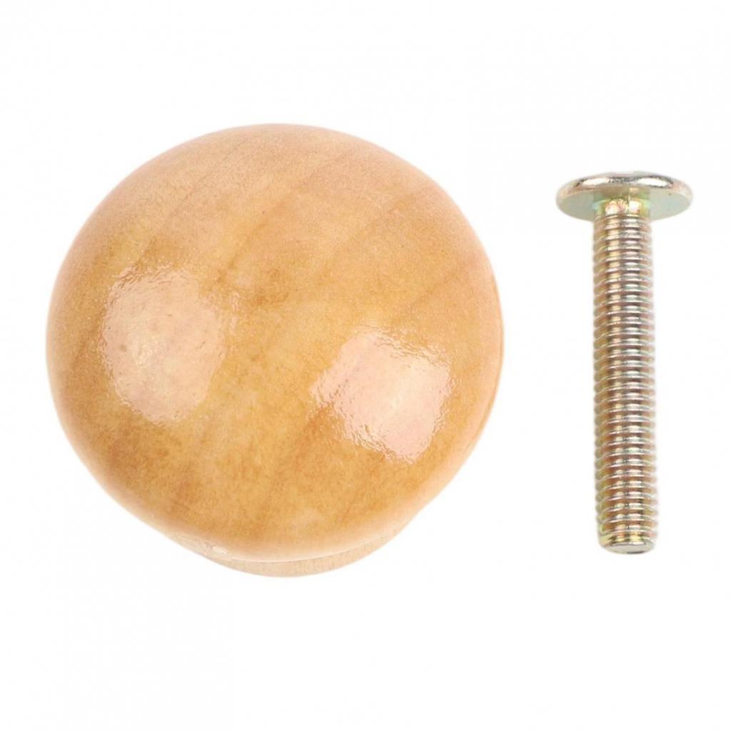 10 Wooden Mushroom Knobs for Drawers and Cabinets Rustic Style Round Handles